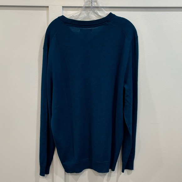 NWT Club Room Men's Deep Teal V-Neck Sweater - Picture 3 of 3